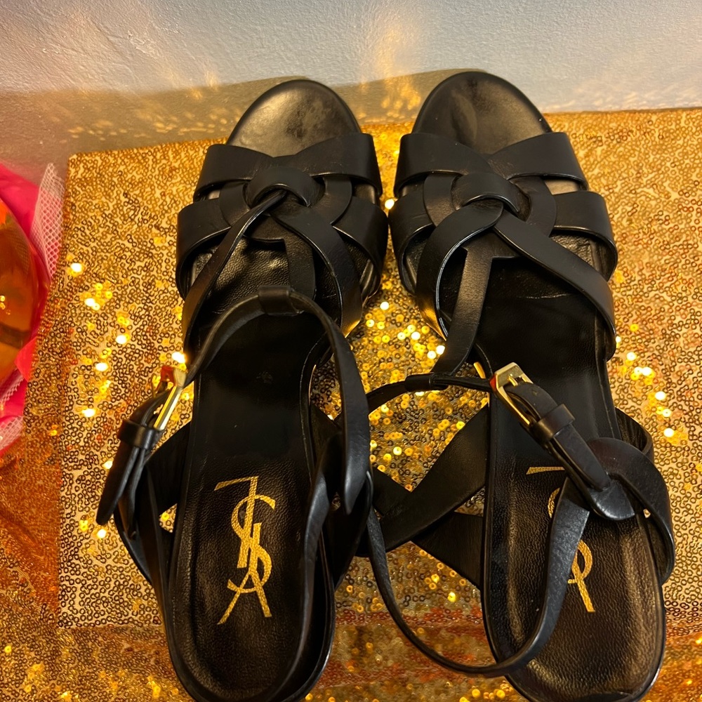 SAINT LAURENT
Tribute woven leather platform sandals size 40 (W) US 10 - Picture 8 of 17